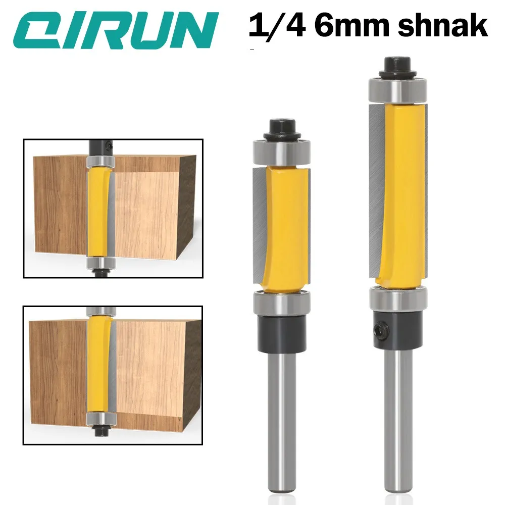 

B13 6mm shank diameter double bearing edge trimmer, woodworking milling cutter, trimming machine milling cutter