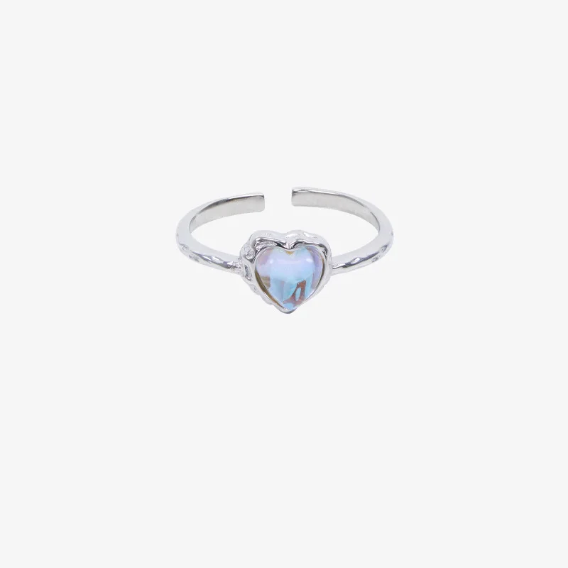 PANJBJ 925 Sterling Silber Mondstein Unregelmäßigen Ring für Frauen Party Geschenk Adjustabler Persönlichkeit Koreanische Dropshipping – Detail 20