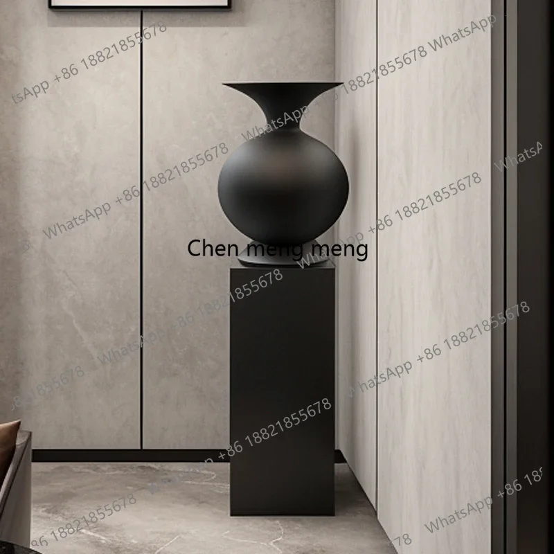 Meichen fiberglass floor-to-ceiling large vase, modern soft decoration jewelry, big belly bottle, cylindrical flower utensil
