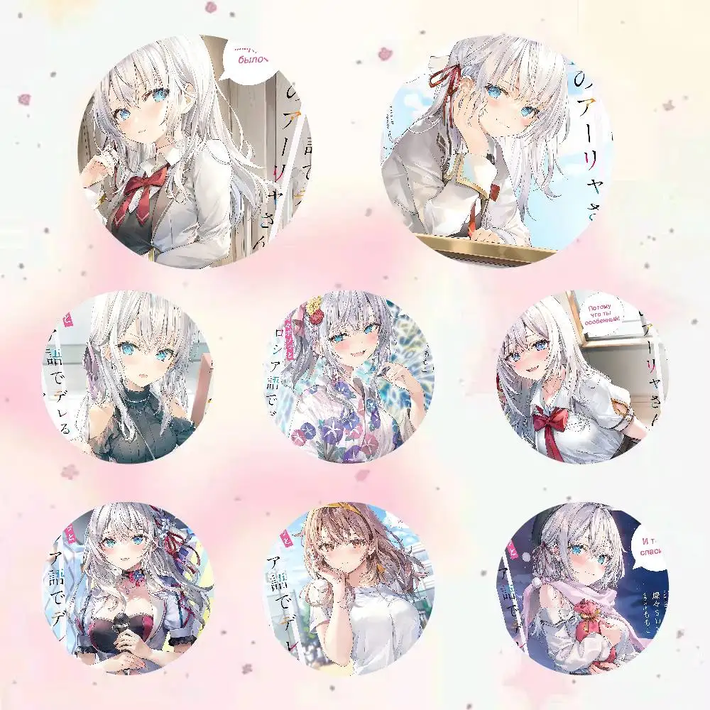 Anime Alya Sometimes Hides Her Feelings In Russian Cartoon Game Brooch Badge Bag Jacket Pins Jewelry Accessories Gifts