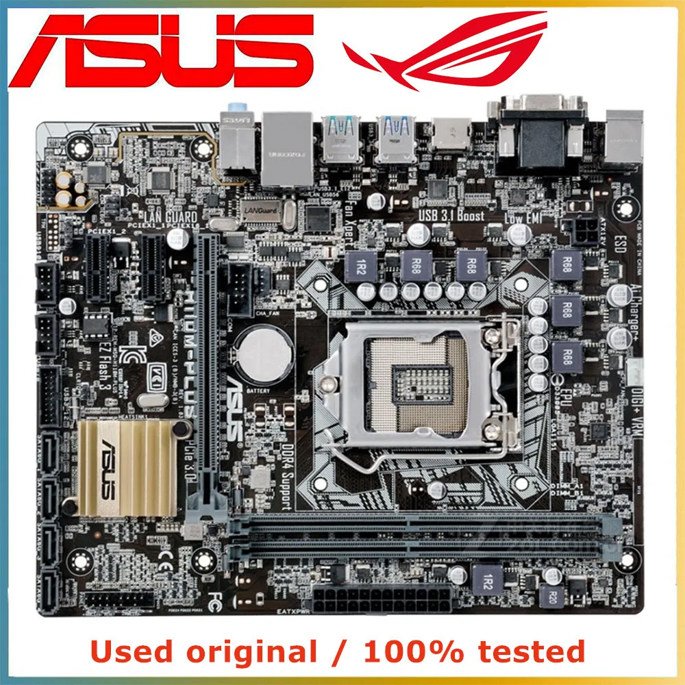 

For ASUS H110M-PLUS Computer Motherboard LGA 1151 DDR4 32G For Intel H110 Desktop Mainboard SATA III PCI-E 3.0 X16