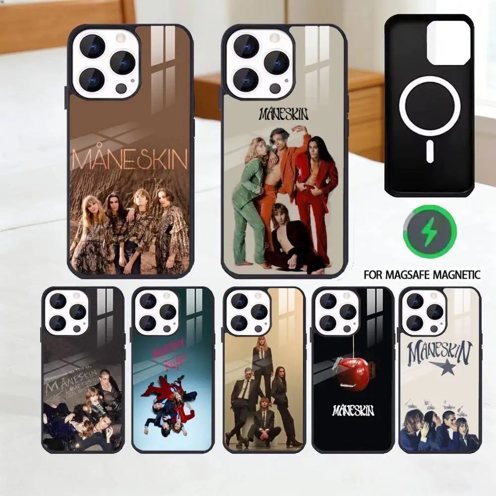 

Чехол для телефона Rock Band M-Maneskin R-Rush для iPhone 17, 16, 15, 14, 13, 12, Pro Max Plus для Magsafe Mirror, беспроводной магнитный чехол