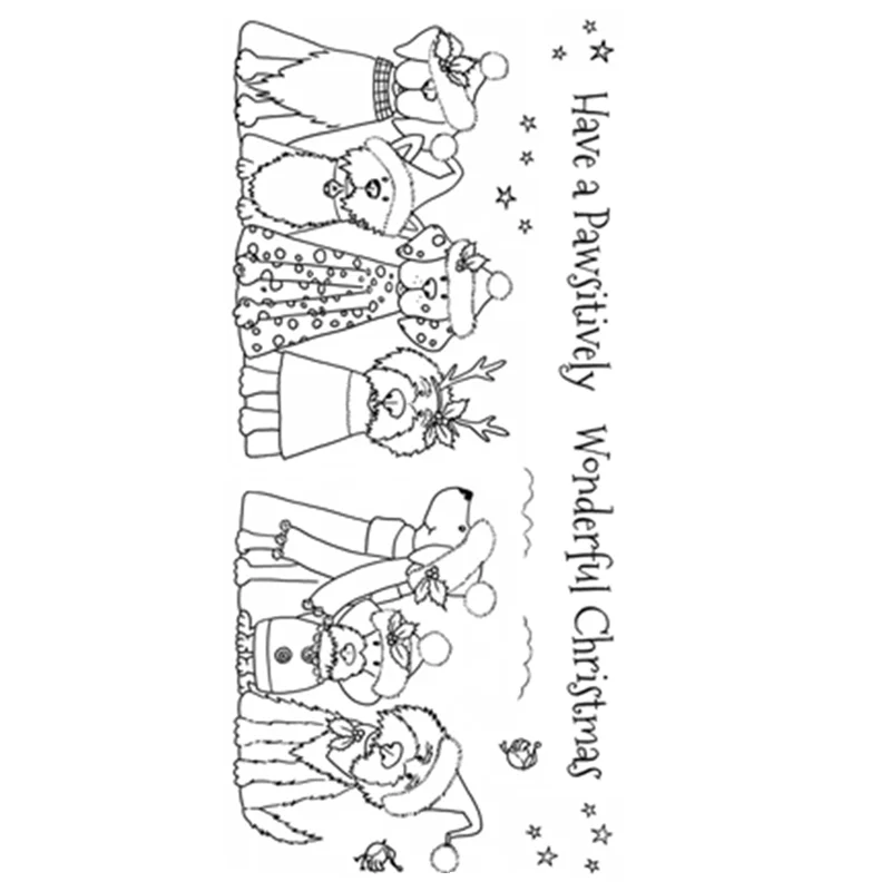 

2023 new Wonderful Christmas Transparent Silicone Rubber Stamp/for DIY Scrapbooking Card /photo album Decorative clear stamp