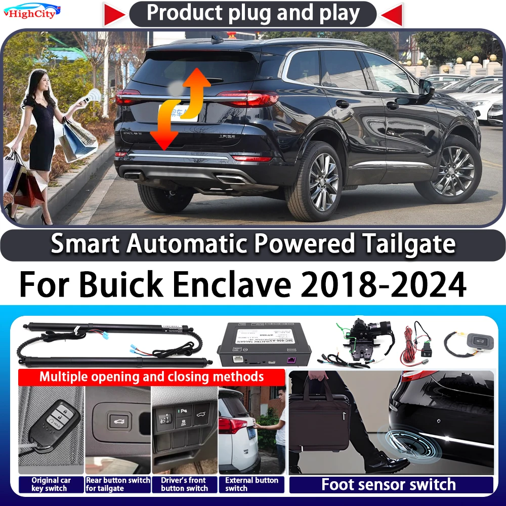 For Buick Enclave 2018-2024 OEM Smart Automatic Powered Tailgate Key Control Trunk Lift Close Kit Electric Power Tailgate