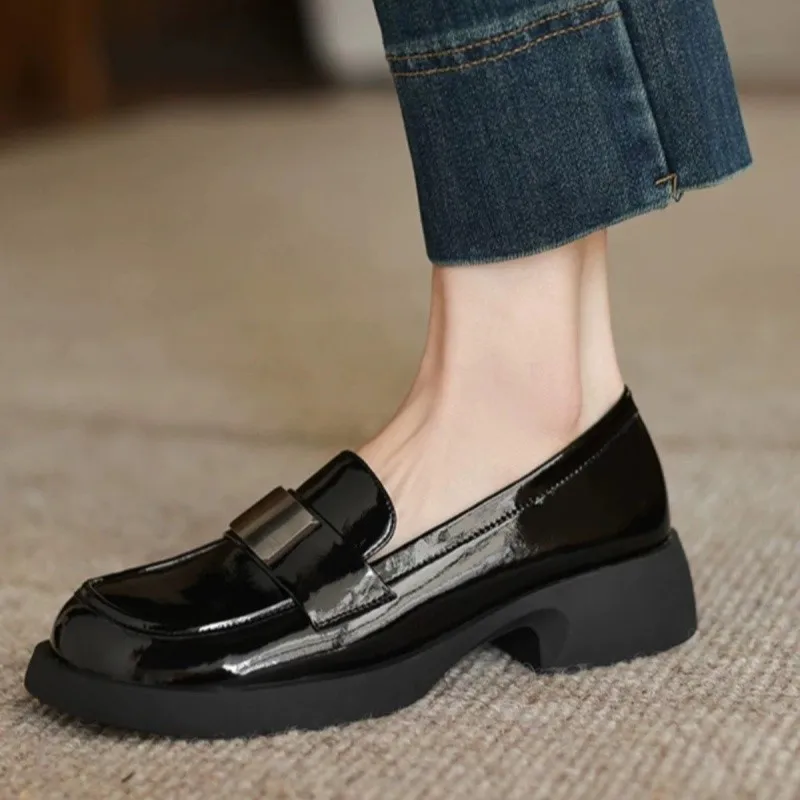 

Thick Bottom Increase Round Head Deep Mouth Waterproof Table Fashion All Comfortable Non-slip Breathable Women's Single Shoes