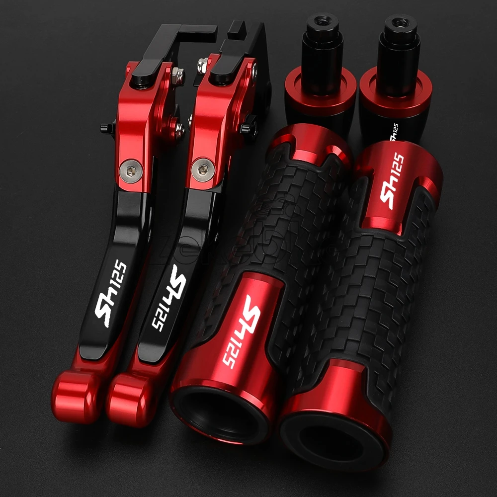FOR HONDA SH125 SH125i 2008-2024 2023 2022 2021 Motorcycle Accessories Adjustable Brake Clutch Levers Handlebar Grips Aluminum