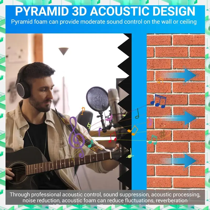 

FIZP 24 шт. 30X30X2,5 см звукоизоляционная хлопковая звукоизоляционная пена звукоизоляционная пена