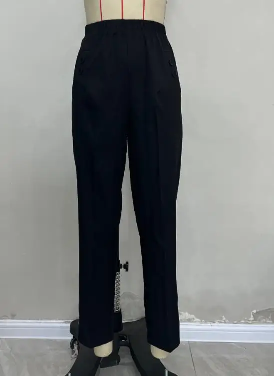 2026 Elegante Nieuwe Mode Lente en Zomer Dunne Hoge Taille Hangende Elastische Taille Dubbele Zak Geruite Casual Smalle Pijpen Broek