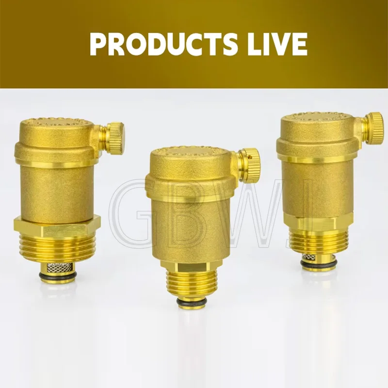 

1/2" 3/4" 1" Brass Automatic Air Vent Valve 1.6 MPa Pressure For Solar Water Heater Pressure Relief Value Tools