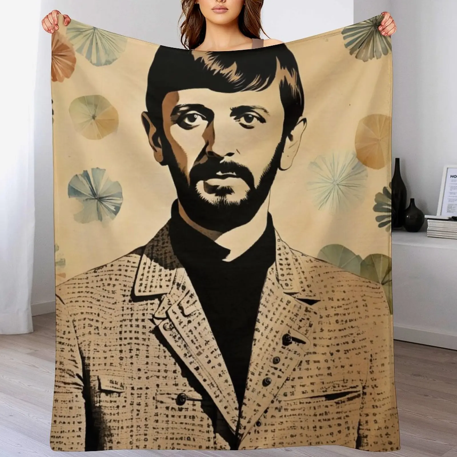 

Ringo Starr Throw Blanket Lightweight Warm Blanket for Travel Camping