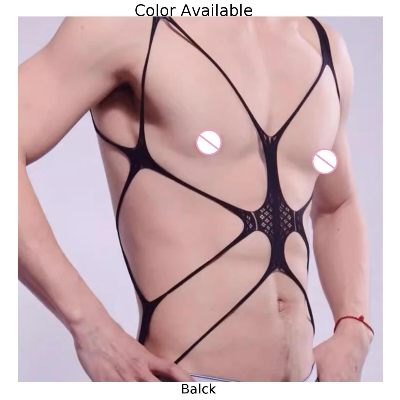 Men Leotard Sexy Breathable Mesh Bodysuit Pouch Slimming Underwear Nightclub See Through Body Stockings Fishnet Pantyhose