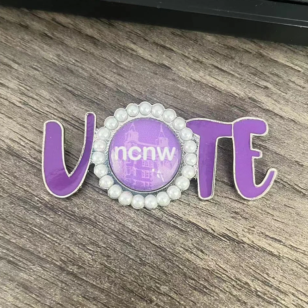 Purple Tang porcelain NCNW glass sticker VOTE women\'s brooch