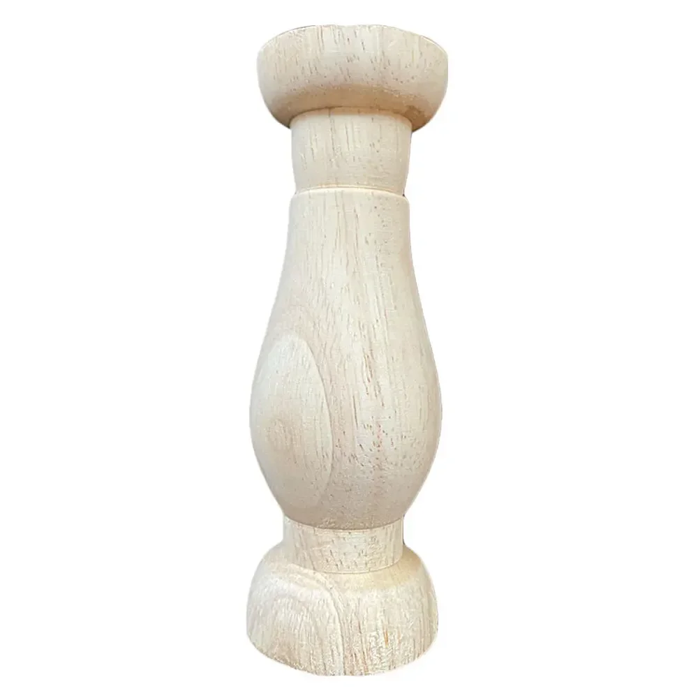 1PC 15x5cm Wooden Furniture Legs Solid Wood Flower Carved TV Cabinet Seat Feet No Painting Home Bathroom Furniture Chair Leg
