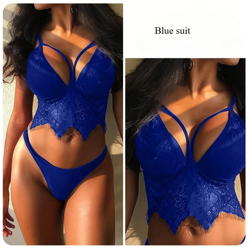 三角カップレースセクシーな女性のブラセット超薄型通気性の女性のファッショントップ快適肌に優しいソフト女性のブラセット