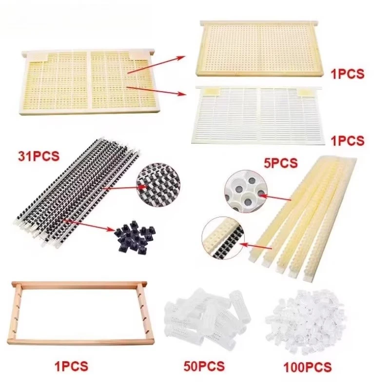 No-Removal Royal Jelly Frame Set for Beekeeping, Control C King Cover, Room Table Bottom Strip, Bottom King Table Strip