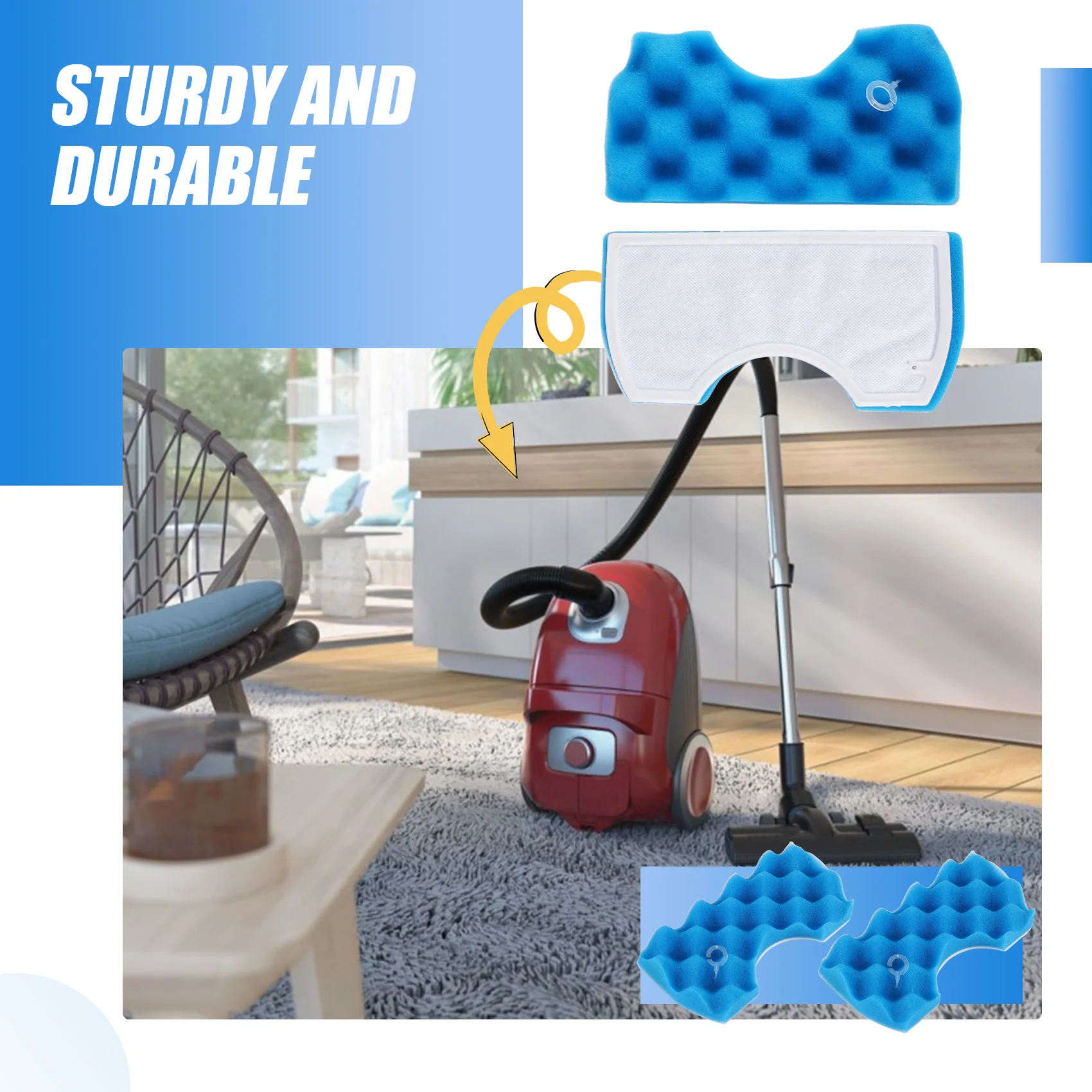 M17K 2 pezzi kit filtro in spugna blu per accessori per aspirapolvere Samsung serie Dj97-01040C accessori per aspirapolvere robot