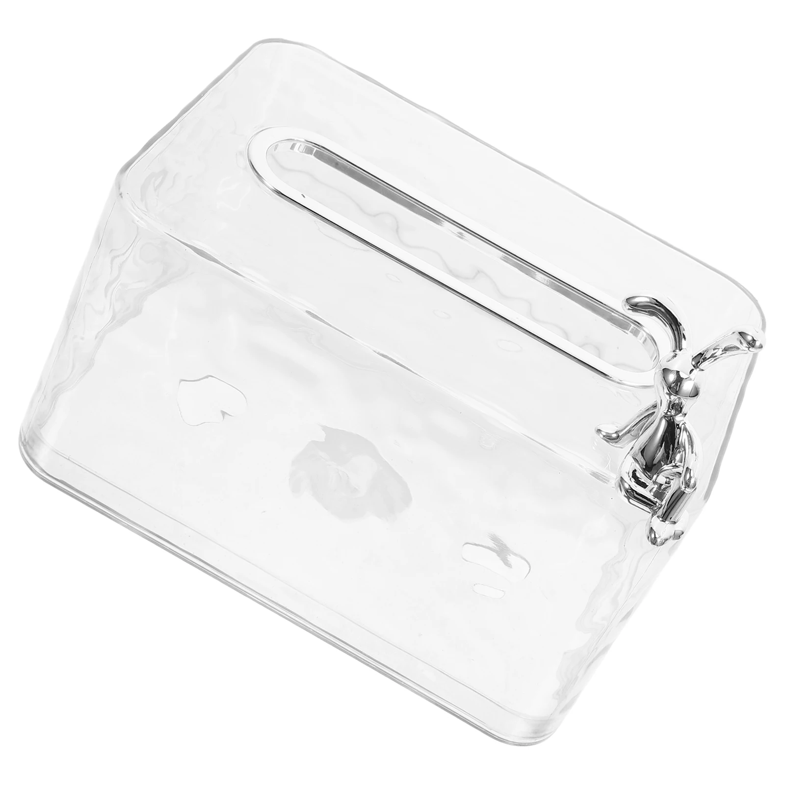 

Glacier Pattern Tissue Box Napkin Holder Transparent Desktop Decor Living Room Boxes Paper Towel Storage Case Household Napkin