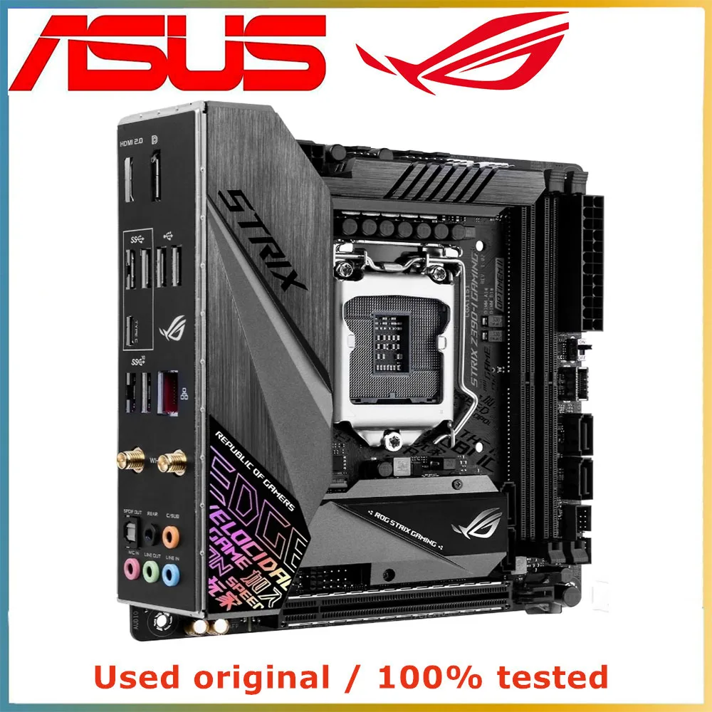 For ASUS ROG STRIX Z370-I GAMING 2×DDR4 PCI-E 3.0 1×Display Port 1×HDMI Motherboard Z370 MINI ITX Mainboard