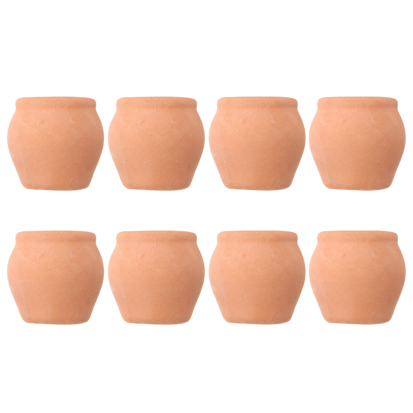 

8pcs Mini Clay Pots for Plants Small Succulent Nursery Thumb Gardening Orange Flower Pot Reusable Plant Container Desk Bookshelf