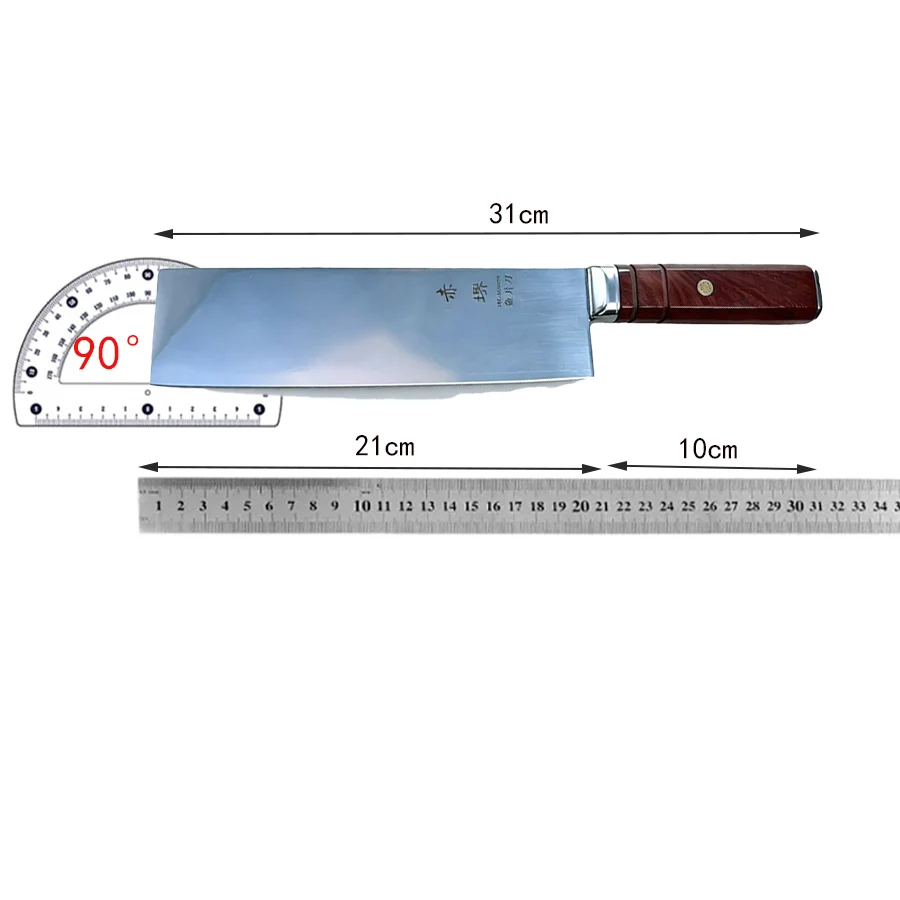 8.3 Inch Duck Slicing Knife 10Cr15Mov Steel Blade Chef Slicing Vegetables Cleaver Meat Professional Kitchen Knife Wood Handle