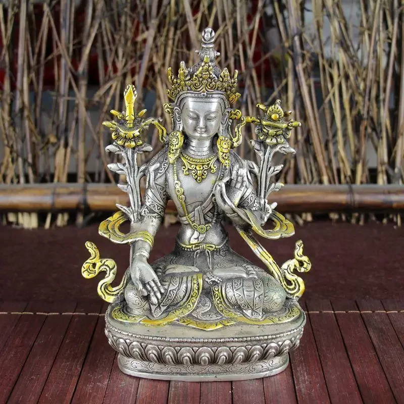 Antique Miscellaneous Collection Antique Bronze White Copper Silver Study Home Ornament Boutique Crafts Orchid Finger Guanyin