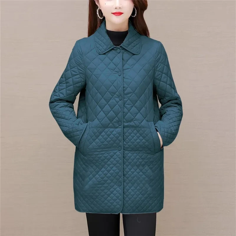 Outono inverno nova lingge jaqueta de algodão fino feminino grau retro fino algodão-acolchoado quente para baixo casaco feminino parkas casuais senhoras topos