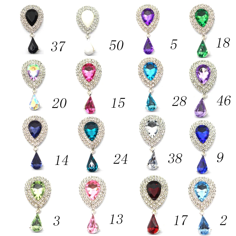 ダイヤモンド合金ジュエリーアクセサリー,ハート型ペンダント,ウォータードロップ,装飾材料,5個,40*20mm,新品