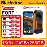 Blackview FORT 1 Rugged Smartphone 6,56 inch AI Mobile Phone 18GB (6+12) RAM 256GB + 2TB ROM Android 15 10000mAh 18W