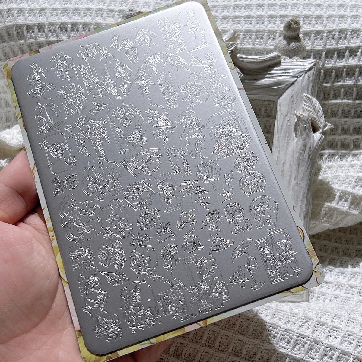 

Nail Art Stamping Plate Transfer Plate No-Painting Nail Decoration Pattern Reusable Large European-Style Lattice Plate Stamping Plate Lattice Window Scenery Lattice Decoration Vase Flower Arrangement Stamping Pattern Transfer Silicone Stamp Plate Nail Art