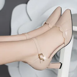 Baotou-Sandales Solides à Talons Hauts pour Femme, Chaussures Confortables à un Mot, Style Dégradé, Nouvelle Collection Été 2022