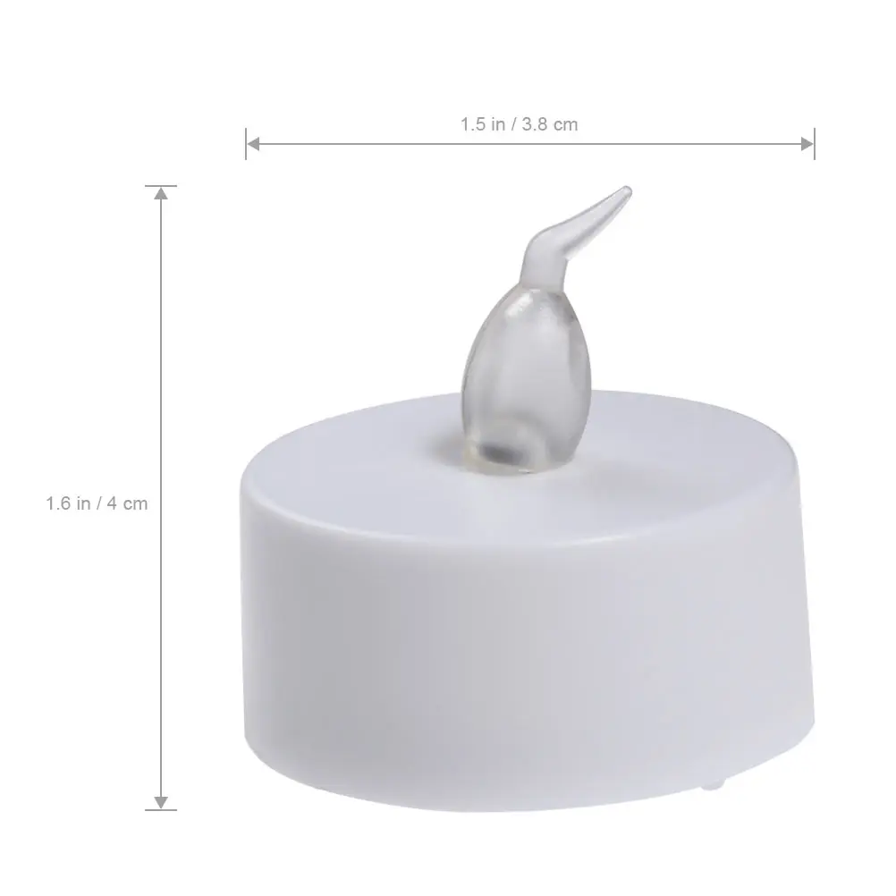 

12pcs Led Lamp Transparent Electronic Tea Light White Wedding Proposal Party Christmas Decorative Energy Saving For Gift