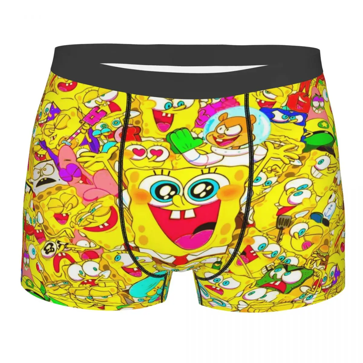 SpongeBobed Anime Cartoon Boxers Gag Gift For Men Humorous Underwear Boxer Briefs