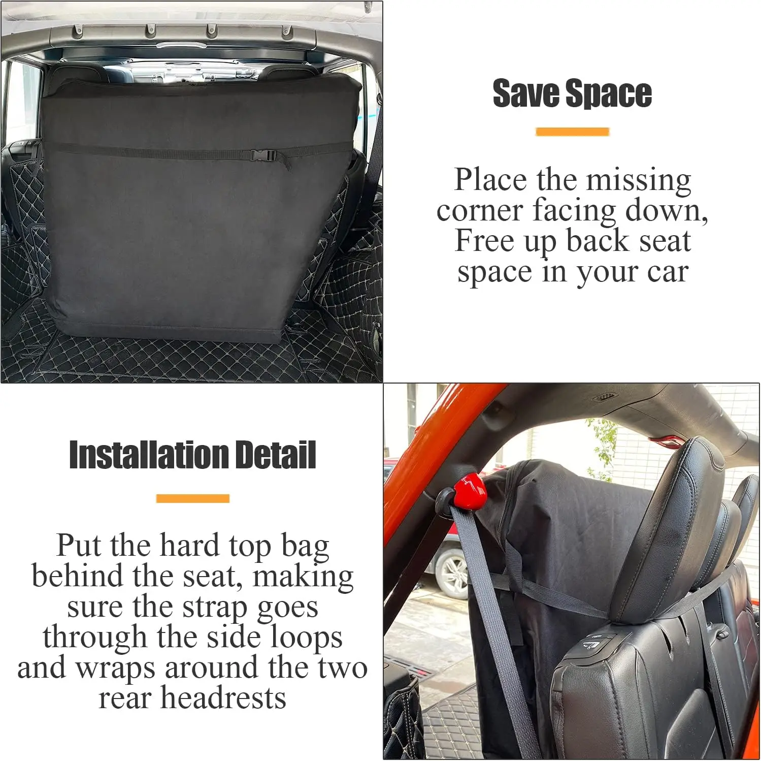 Freedom Panel Hard Top Storage Bag with Handle for 2007-2022 Jeep Wrangler JK JKU JL JLU Sahara Rubicon Gladiator Unlimited JT