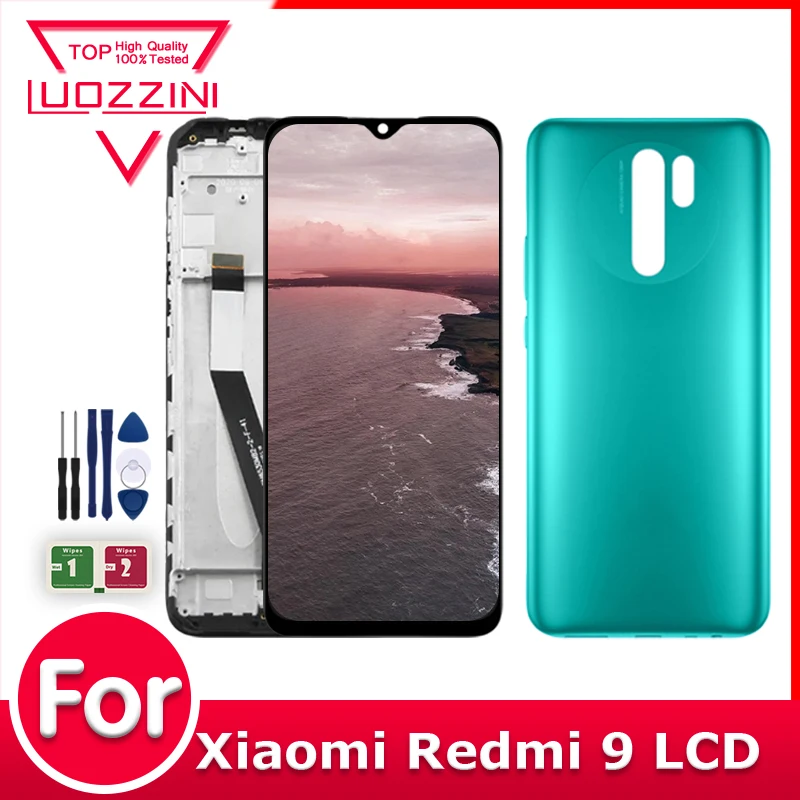 LCD For Xiaomi Redmi 9 LCD Display Screen Touch Digitizer Assembly Display Touch Repair Parts M2004J19AG M2004J19G 100% Tested