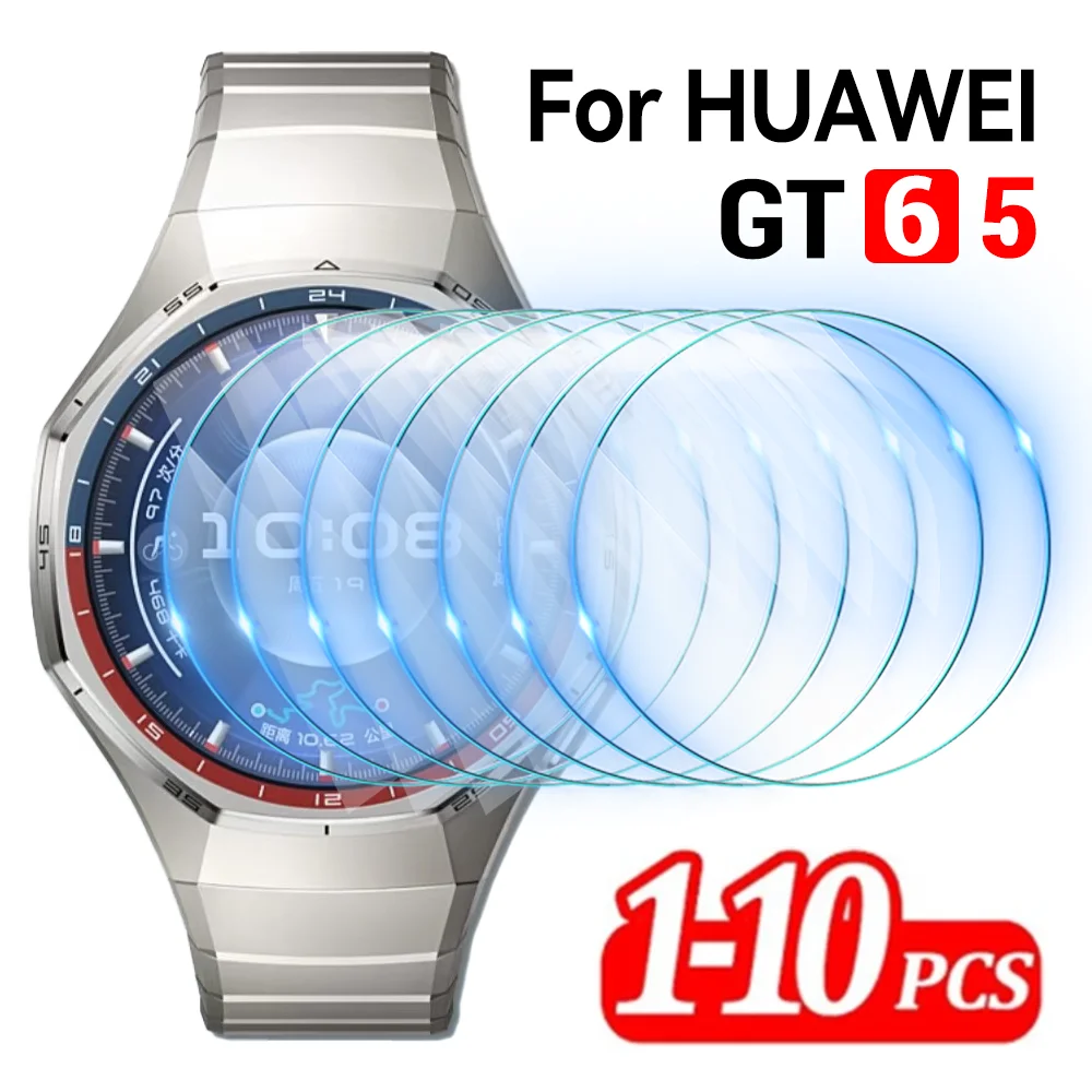 

10-1Pcs for Huawei Watch GT 6 5 41mm 46mm Tempered Glass Screen Protector Case-friendly Glass Protective Film for Huawei GT6 Pro