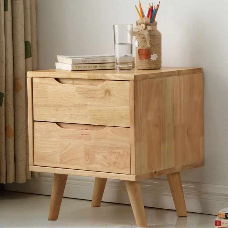 

Wooden Nightstand, Night Stands with With 2 Drawers, End Table, Side Table with Storage for Bedroom, Natural Oak