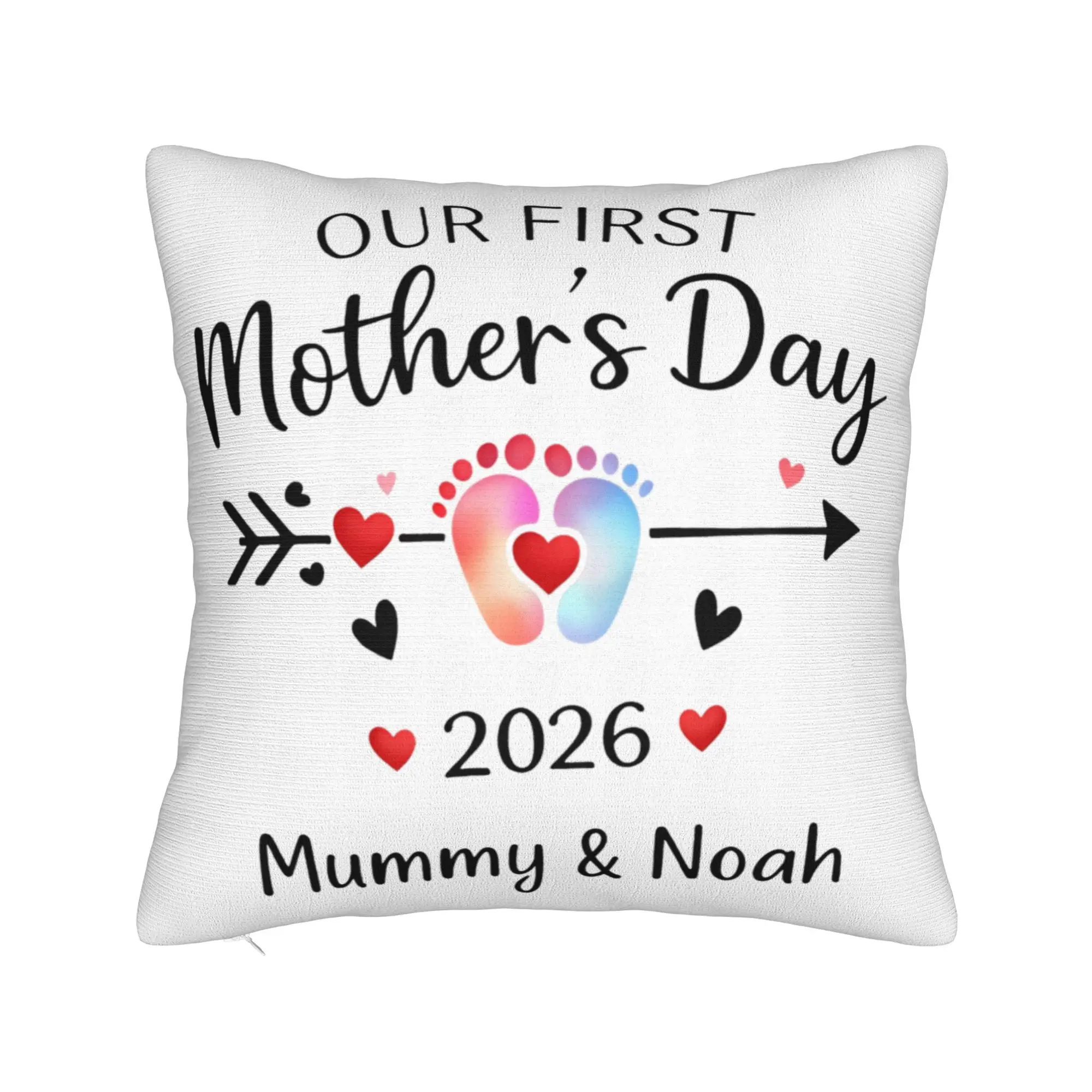 Our First Mothers Day Together Pillow Case  Design Pillow Cover Funny Pillowcases For Office Car Home Decor