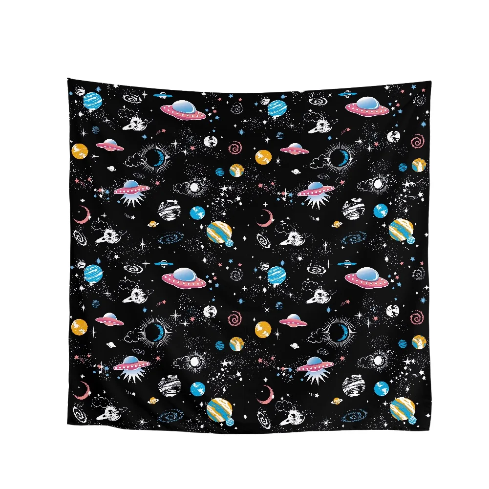 

Hot Sale 2024 Female Neck Scarf Square Space Astronaut Print Foulard Head Shawls Wraps Neckerchief Bandana Hijab