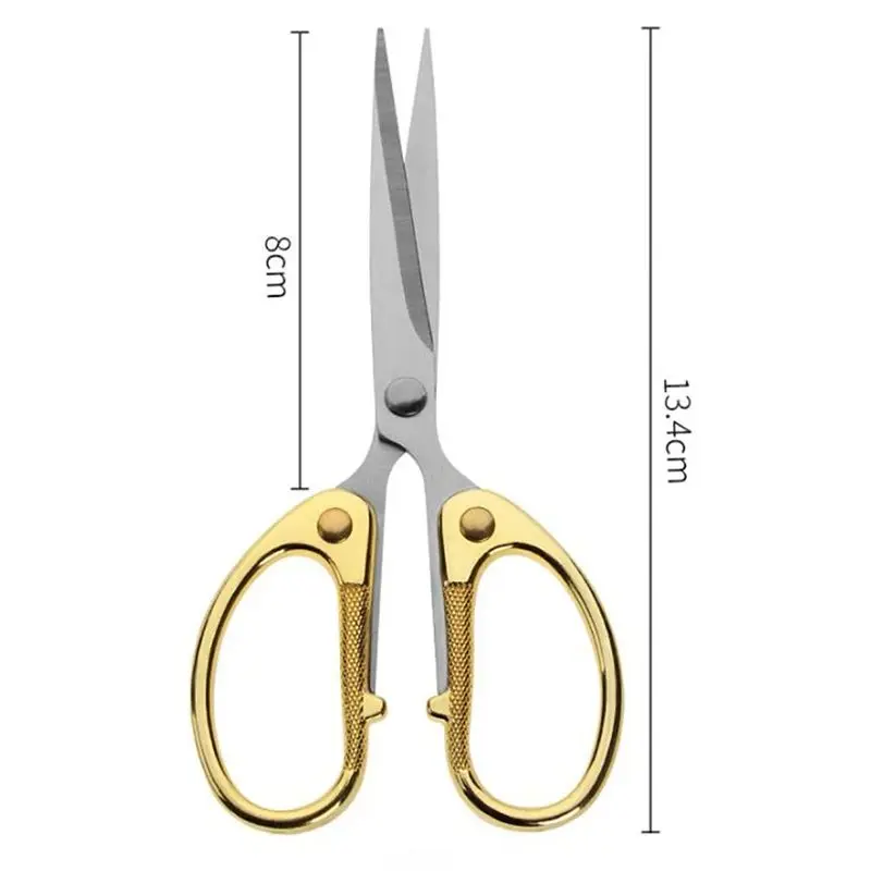 1pc gold legierung edelstahl praktische schere für haushalt DIY schneiden nähen, täglichen büro student schreibwaren schere