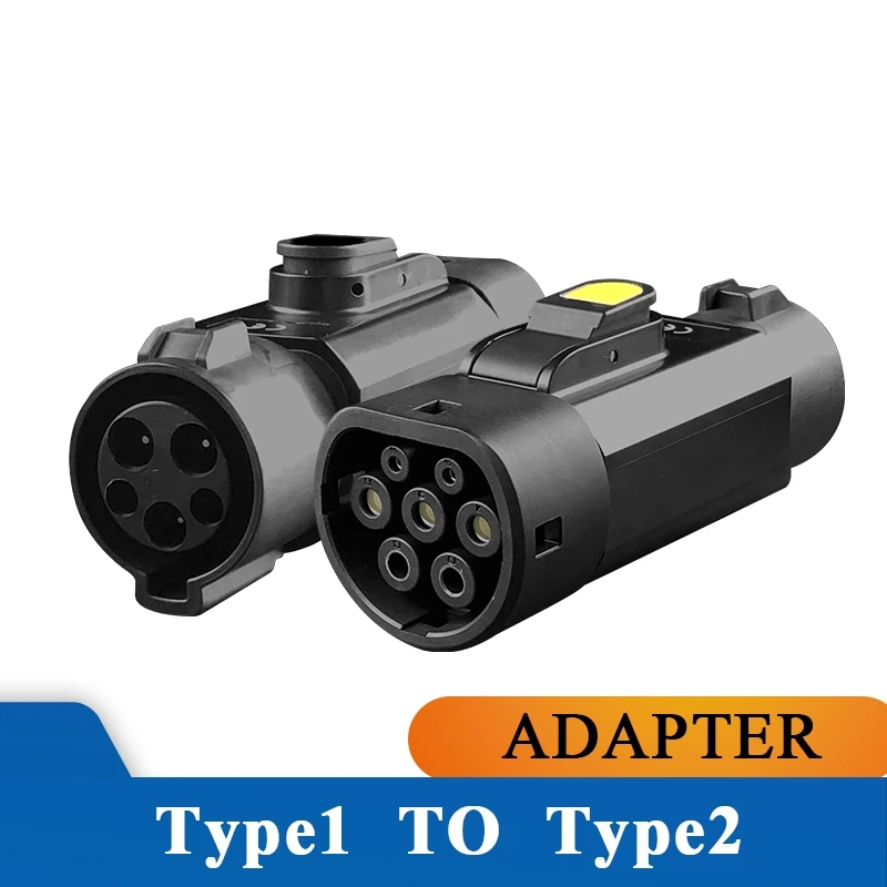 Type1 Naar Type2 Ev Oplader Adapter 32a Ev Oplader Connector Sae J1772 Socket Type 1 Naar Type 2 Adapter