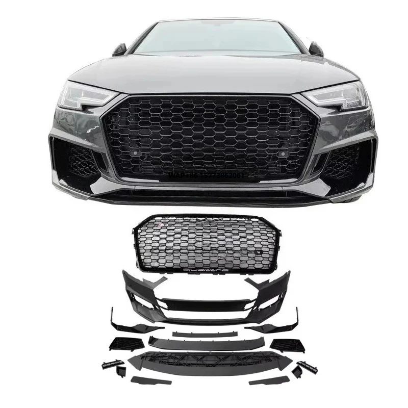 

2017-2019 Facelift RS4 Body Kit for A4 B9 Front Bumper with Grille Upgrade to RS4 Front Bumper ABS Material