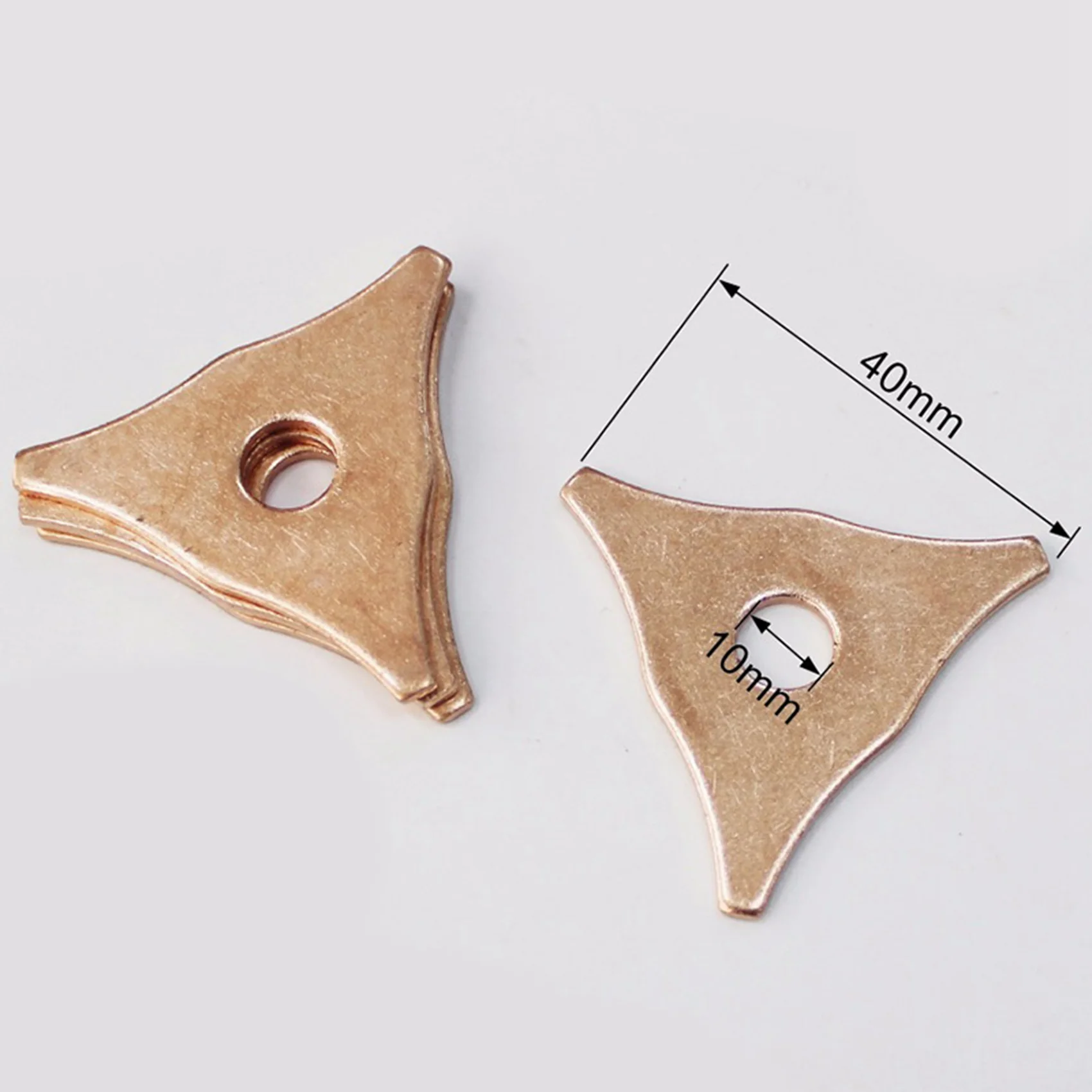 Zestaw podkładek trójkątnych AA81-2X do zaciskarki trójkątnej, trójramiennego wyciągacza wgnieceń, elektrody, systemu wyciągania wgnieceń, zgrzewarek do szpilek.