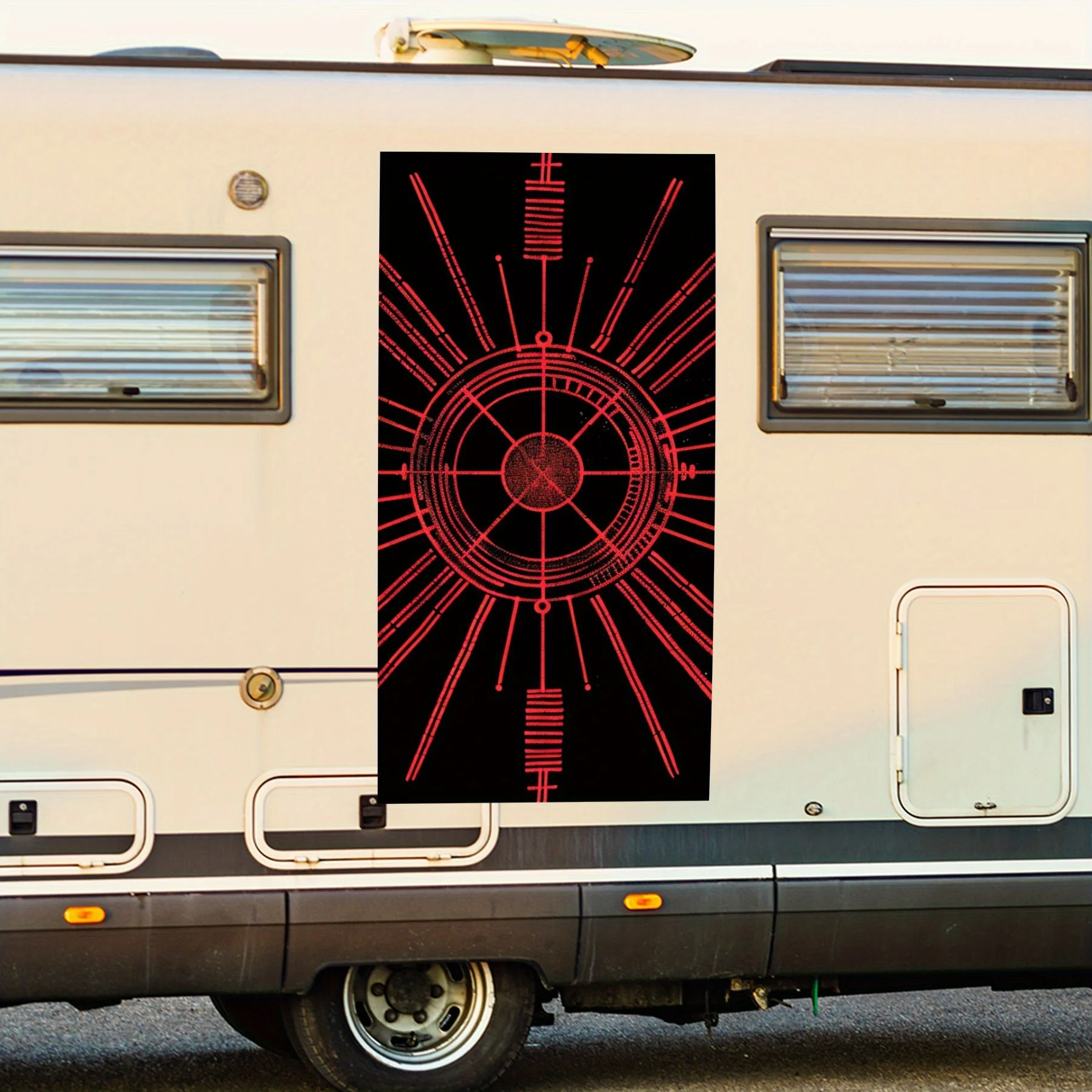 

Автомобильная наклейка Mystic Red Symbol, виниловая наклейка на сторону моторики дома, водонепроницаемая самоклеящаяся виниловая наклейка на сторону т.