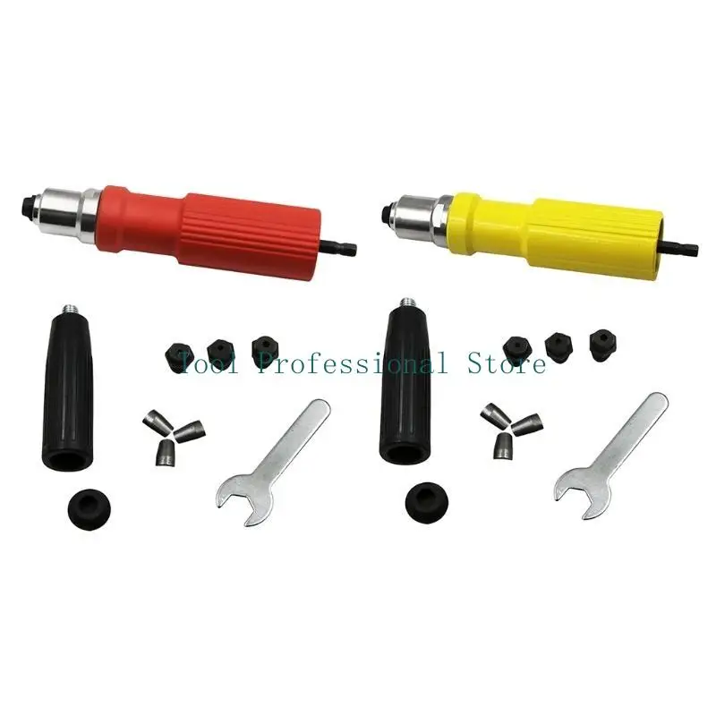 

57QF Professional Riveting Adaptor Durable Clinching for Head Non-slip Rigid Plastic