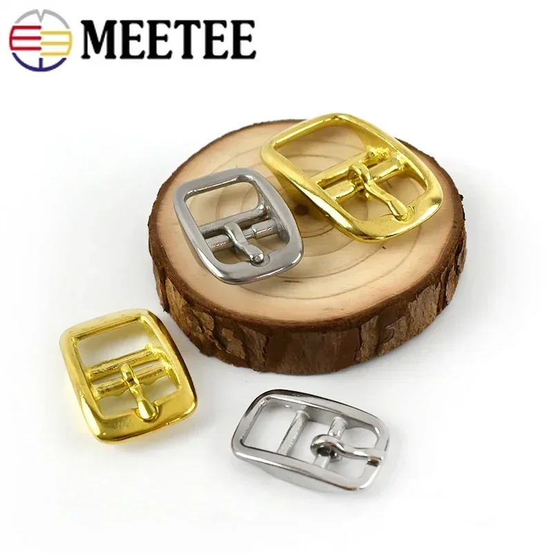 2/5Pcs 13-26mm Stainless Steel Pure Copper Belt Buckle Metal Pin Buckles Bags Strap Adjustment Hook DIY Decor Sliders Accessory