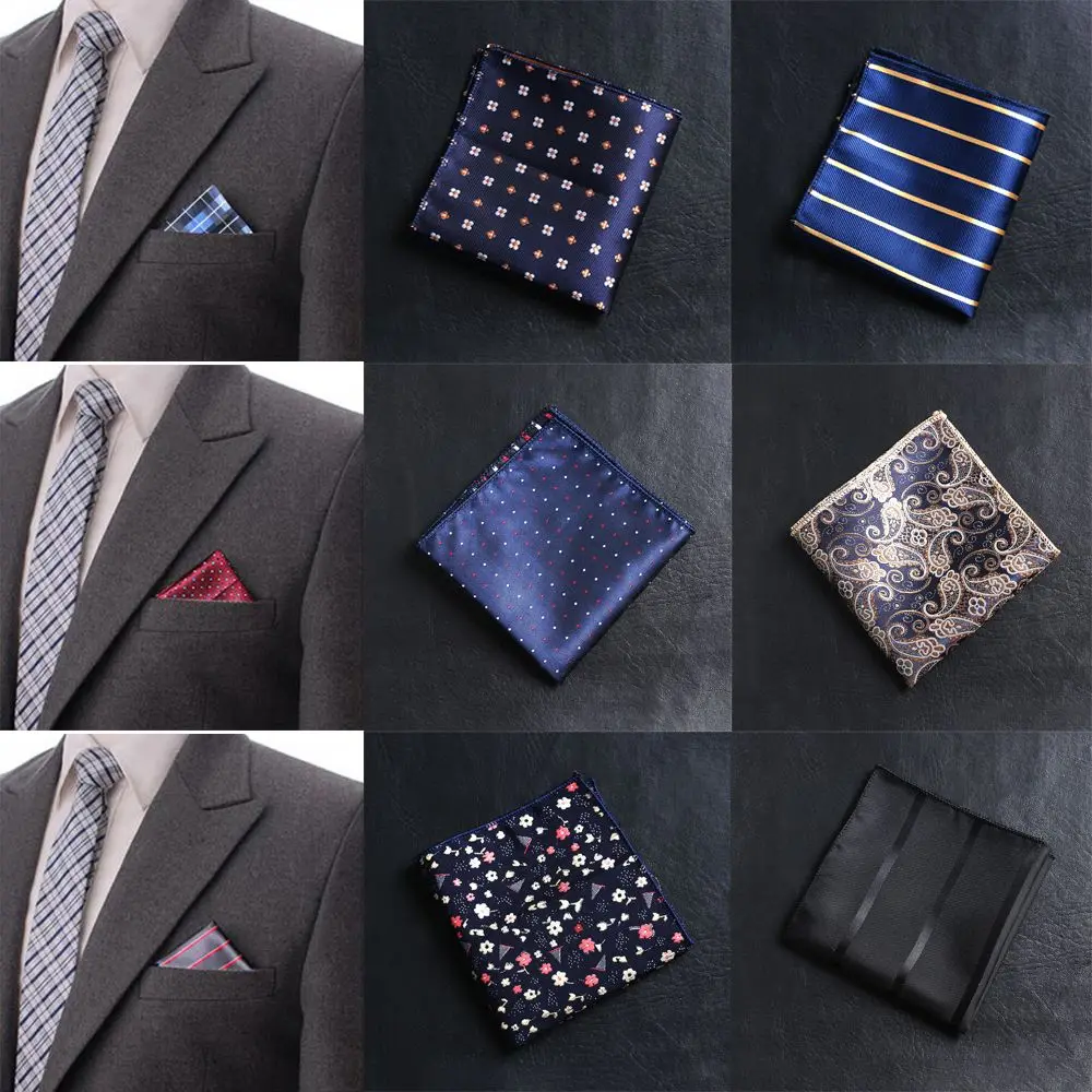 Fashion Paisley Pocket square Men handkerchief Hankies Chest Towel embroidery