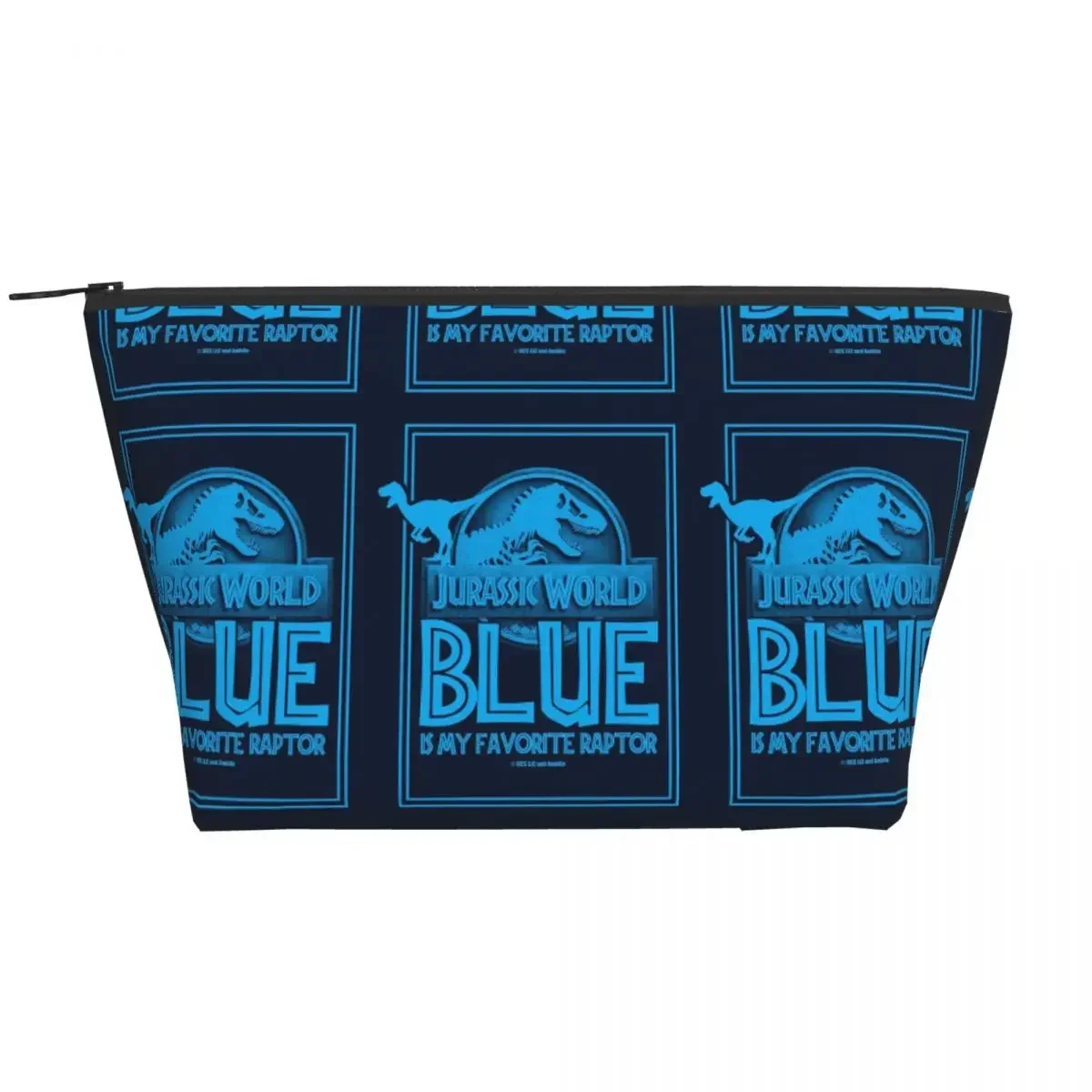 Jurassic World - Blue Is My Favorite Raptor for Women Cosmetic Bags Travel Toiletry Storage Pouch Organizer Dopp Kit Box