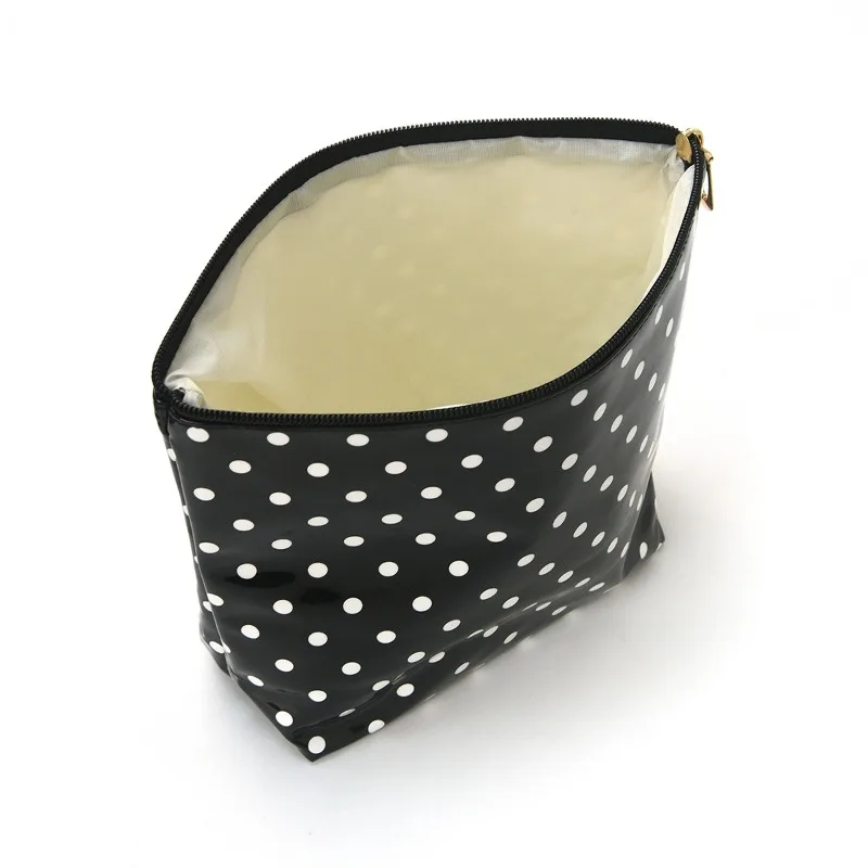 Waterproof Shiny Polka Dot Makeup Bag Multi Color Portable Travel Cosmetic Organizer Toiletry Bag Large Capacity For Daily Use