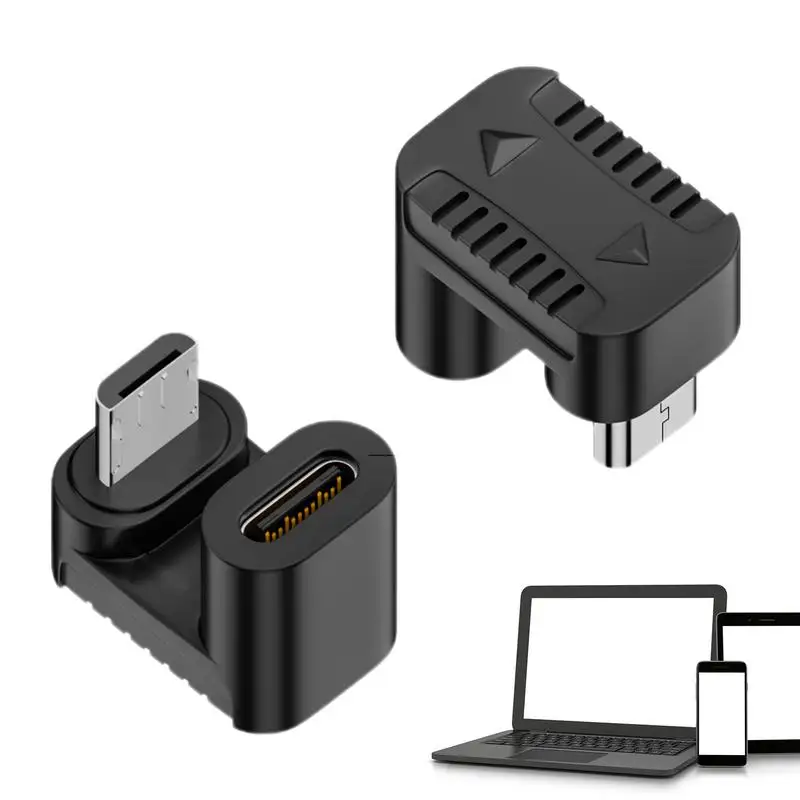 90/180 Degree USB Type C Female To MicroUSB Male Adapter Connector Type-C MicroUSB Charger Adapter For Xiaomi HuaweiSamsung