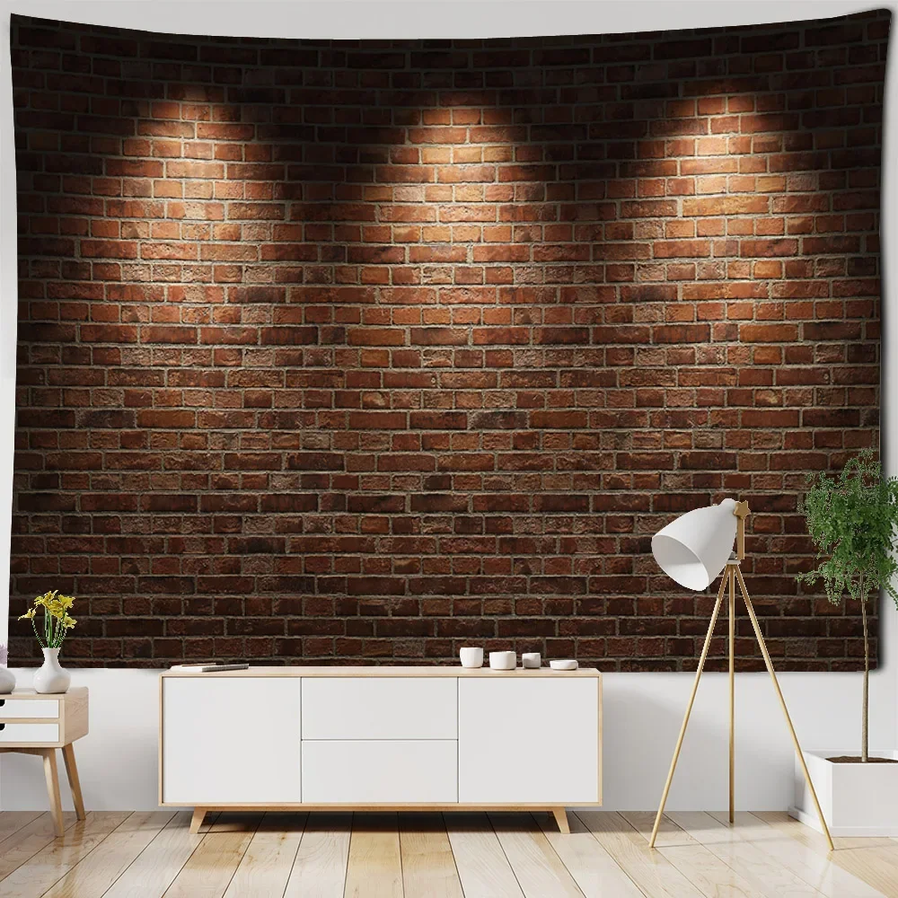 3D stone brick wall printing tapestry retro street landscape wall hanging hippie bohemian wall decoration art background cloth